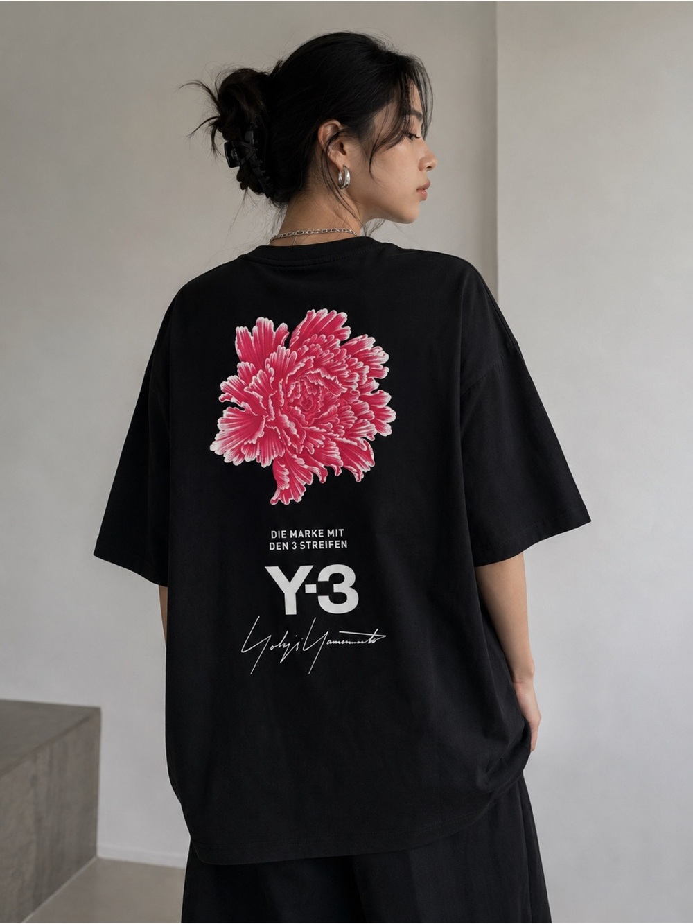 Y-3 ADIDAS YOHJI YAMAMOTO OVERSIZED GRAPHIC TSHIRT